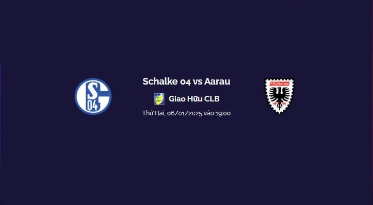 Trực tiếp Schalke 04 vs Aarau luc 19:00 ngay 06/01/2025