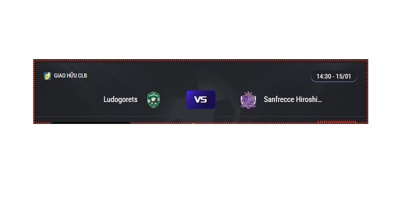 Trực tiếp Ludogorets vs Sanfrecce Hiroshima 14:30, ngày 15/01/2025