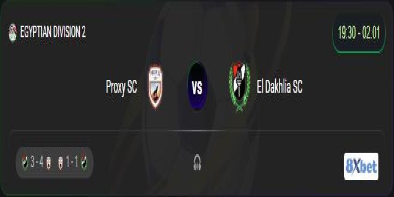 Xem trực tiếp Proxy SC vs El Dakhlia SC vào lúc 19:30, ngày 02/01/2026