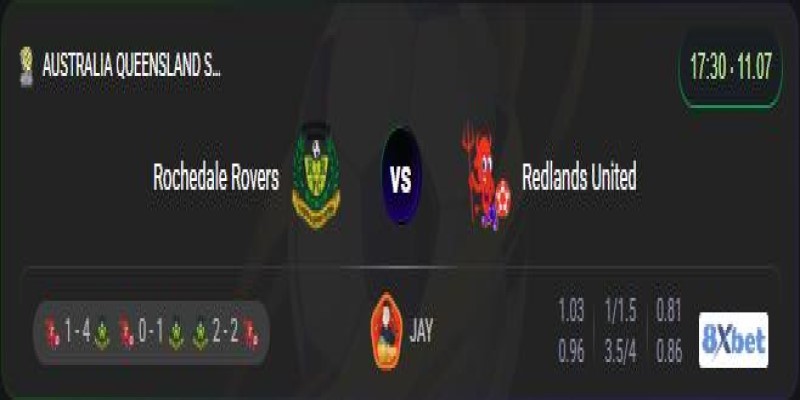 Xem trực tiếp Rochedale Rovers vs Redlands United vào lúc 17:30, ngày 11/07/2025