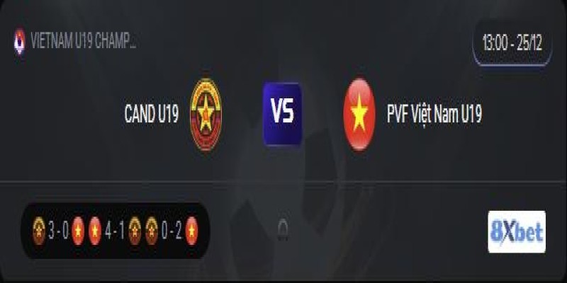 Trực tiếp CAND U19 vs PVF Việt Nam U19 13:00, ngày 25/12/2025